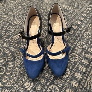 Isola Blue and Black Heels